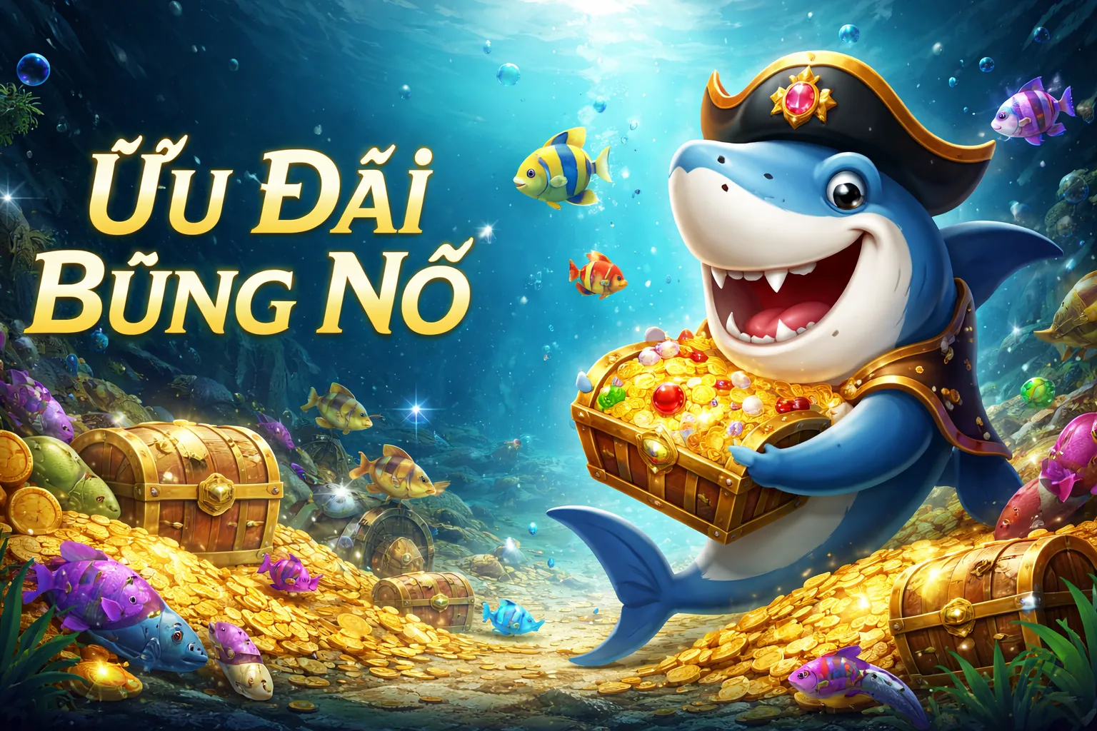 Hình ảnh chính trò chơi bắn cá i9bet141 đá gà với đồ họa sống động và cá vàng