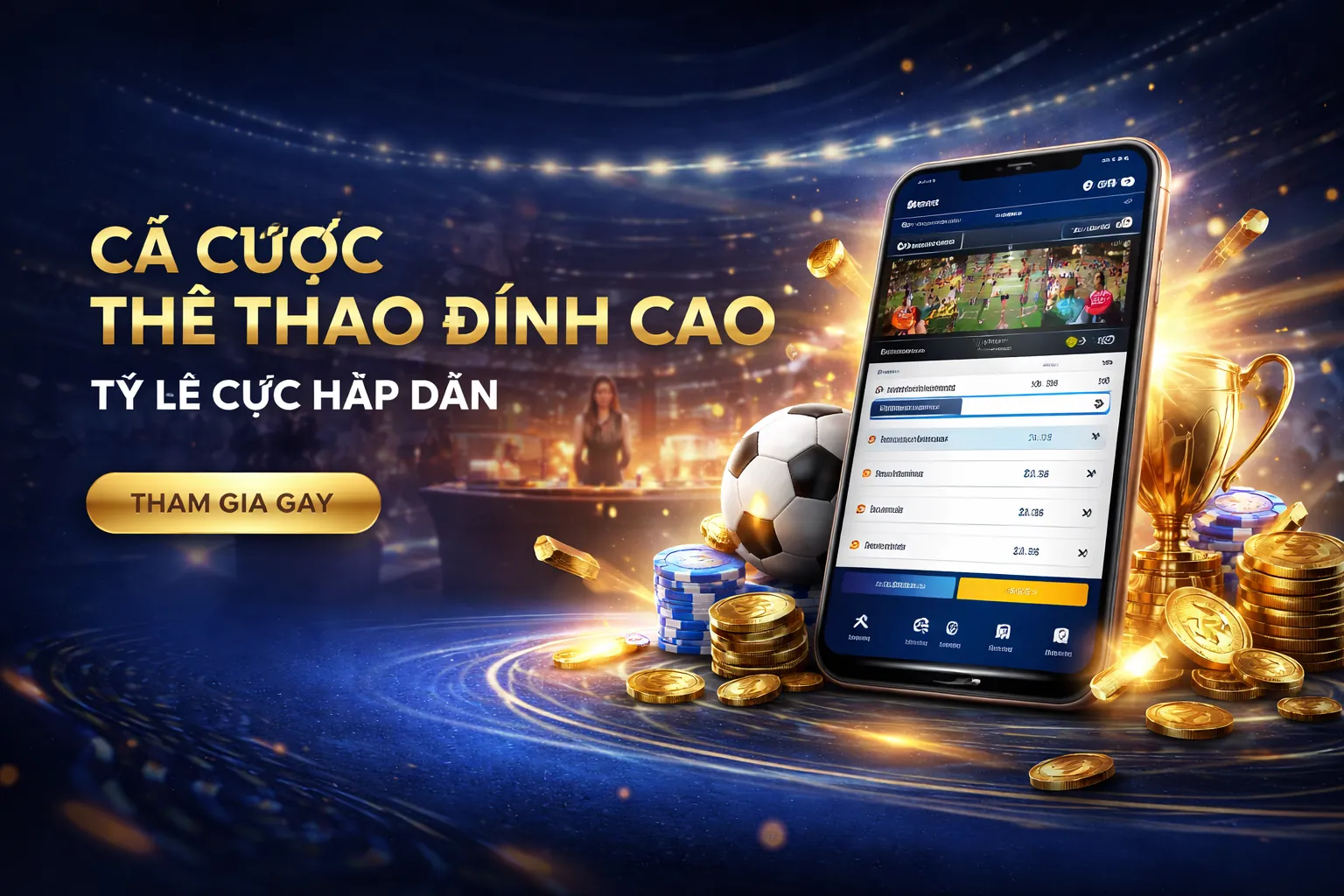 Sân vận động với các trận đấu thể thao sôi động